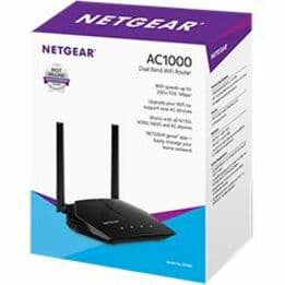 Netgear R6080 AC1000 dual-band WiFi router with 4 Ethernet ports