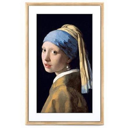 Meural Canvas II smart art frame with 27 inch display and 19 x 29 birch frame