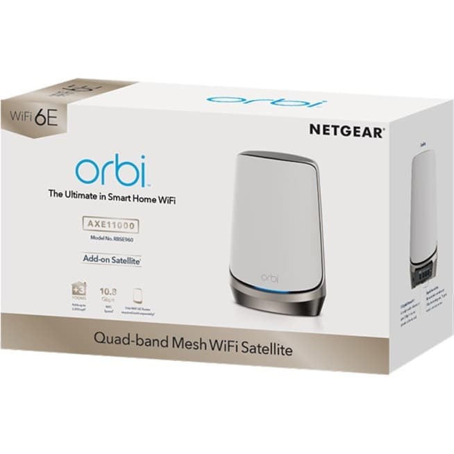 Netgear Orbi WiFi 6E satellite for expanding tri-band mesh coverage