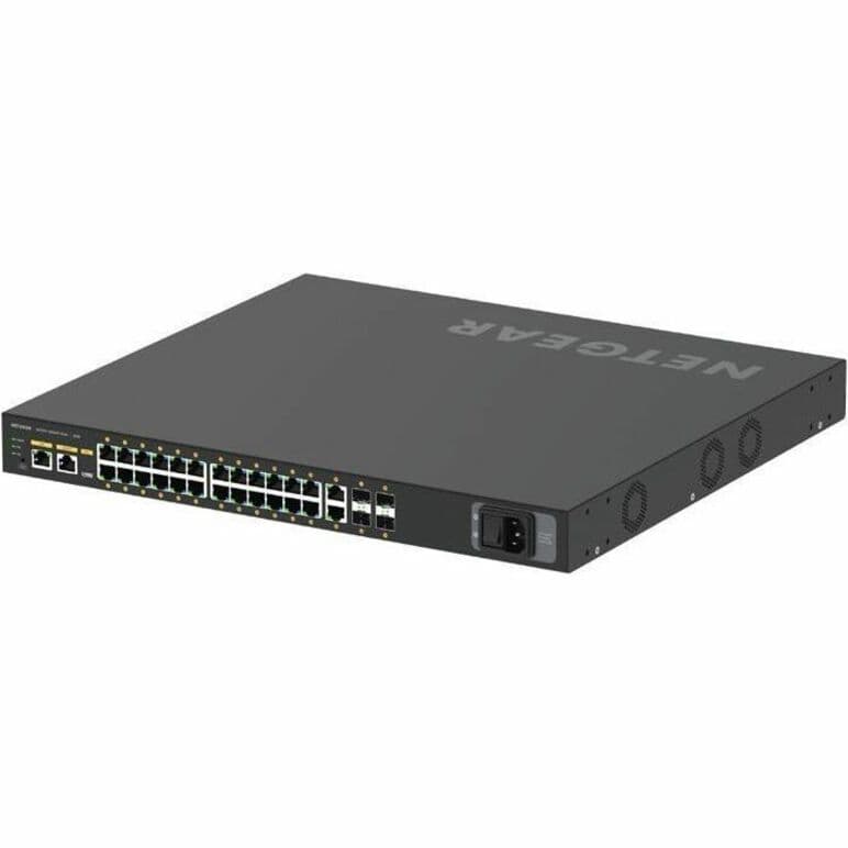 Netgear M4250 managed PoE+ switch with 26 Gigabit ports and 4 SFP+ uplinks