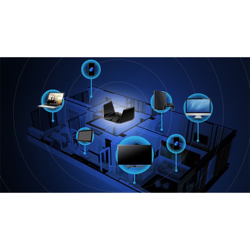 Netgear Nighthawk AX12 RAX120-100NAS AX6000 Wi‑Fi 6 router for high-demand home networking