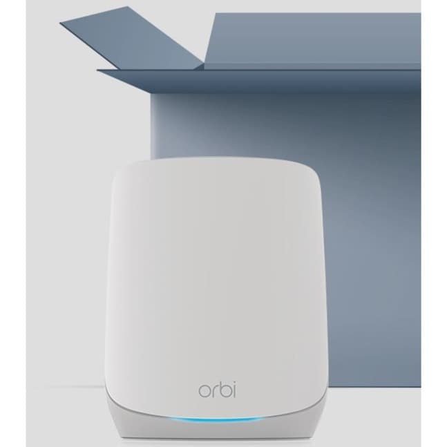 Netgear Orbi RBS760 desktop mesh satellite with dual-band wireless and Gigabit Ethernet