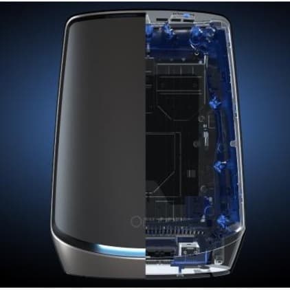 NETGEAR Orbi AX6000 tri-band WiFi 6 mesh system with one router and two satellites