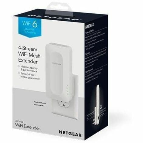 Netgear AX1600 Wi-Fi 6 wallplug mesh extender for home coverage