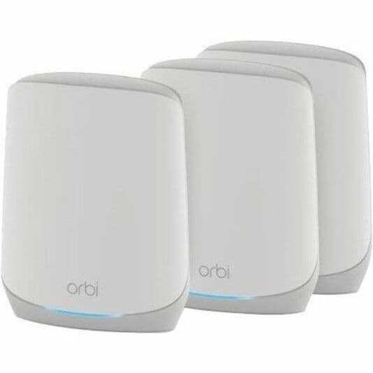 NETGEAR Orbi AX4200 mesh WiFi system with one router and two satellites for whole-home coverage