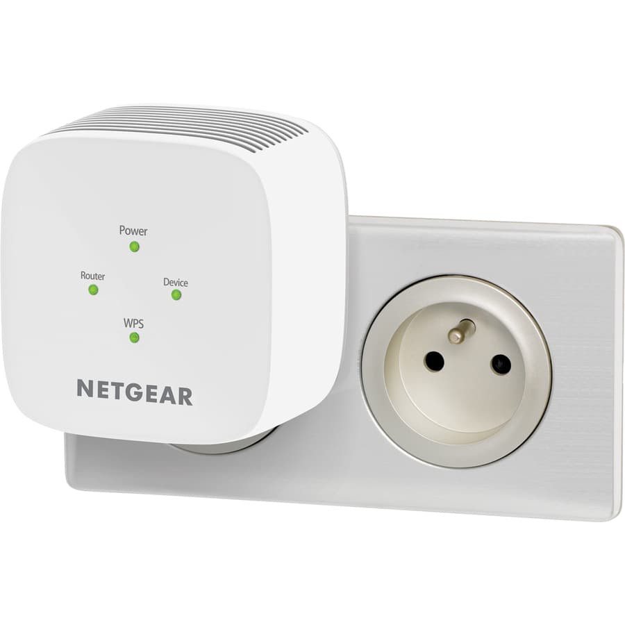 Netgear EX3110 AC750 WiFi range extender plug-in model for extending wireless coverage