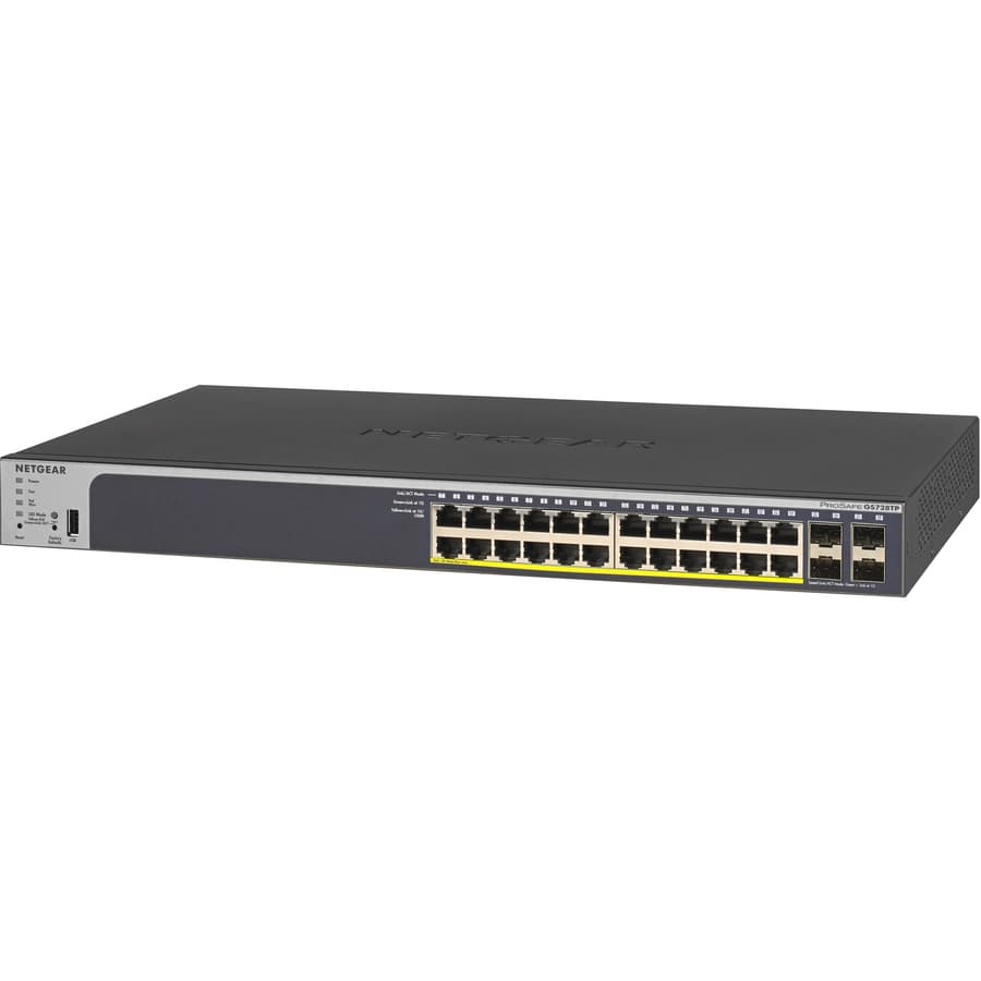 NETGEAR GS728TP-200NAS 24-port Gigabit PoE+ smart managed switch with 4 SFP uplinks