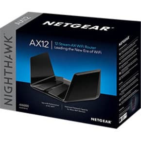 Netgear Nighthawk AX12 RAX120-100NAS AX6000 Wi‑Fi 6 router for high-demand home networking
