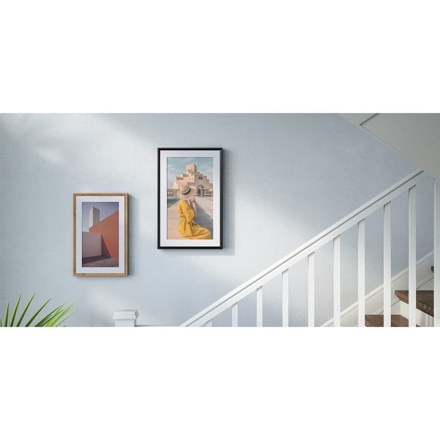 Meural Canvas II smart art frame with 27 inch display and 19 x 29 walnut Winslow frame