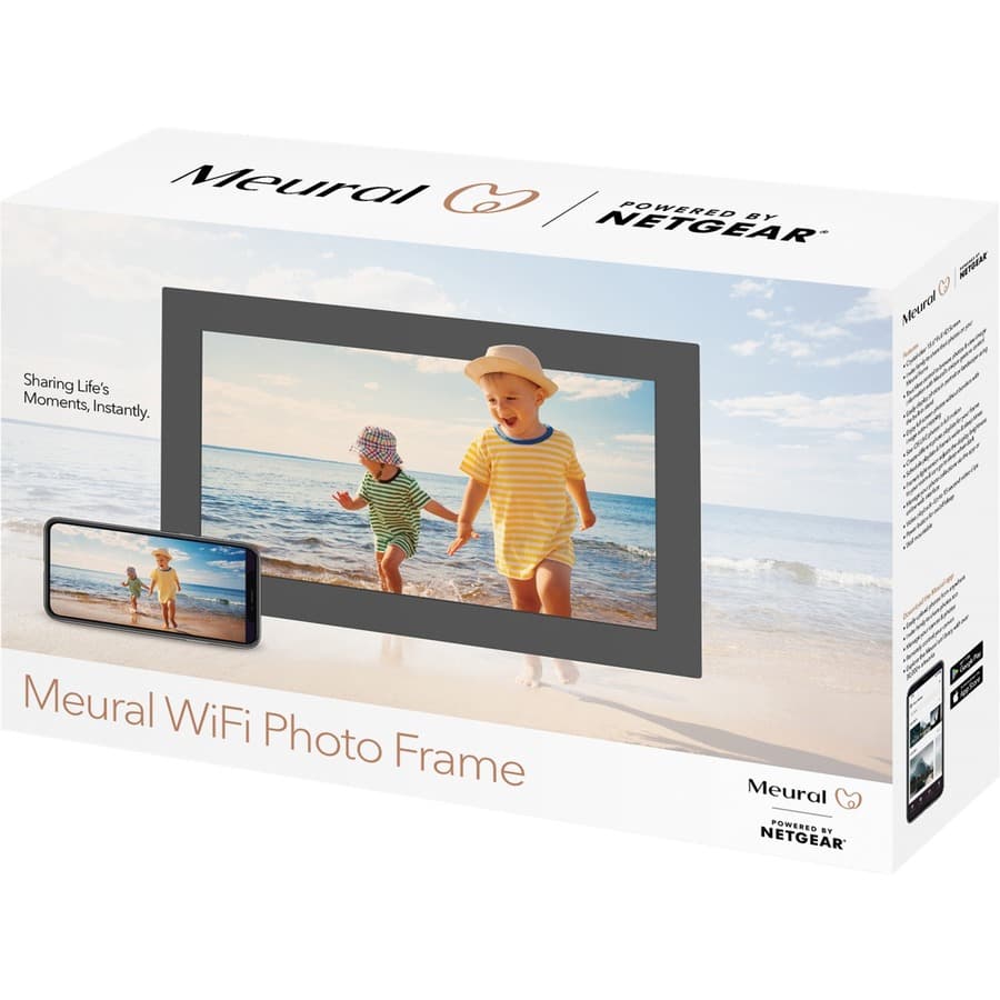 Netgear Meural WiFi digital photo frame displaying art on a 15.6-inch screen