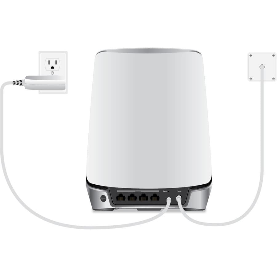 Netgear Orbi WiFi 6 DOCSIS 3.1 cable modem bundle for whole-home mesh coverage