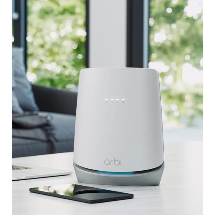 Netgear Orbi WiFi 6 DOCSIS 3.1 cable modem bundle for whole-home mesh coverage