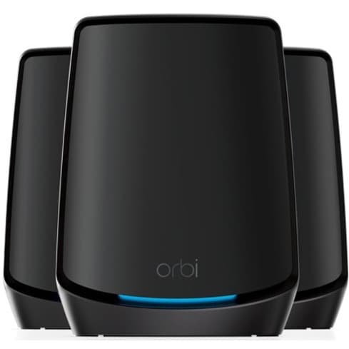 NETGEAR Orbi AX6000 tri-band WiFi 6 mesh system with one router and two satellites
