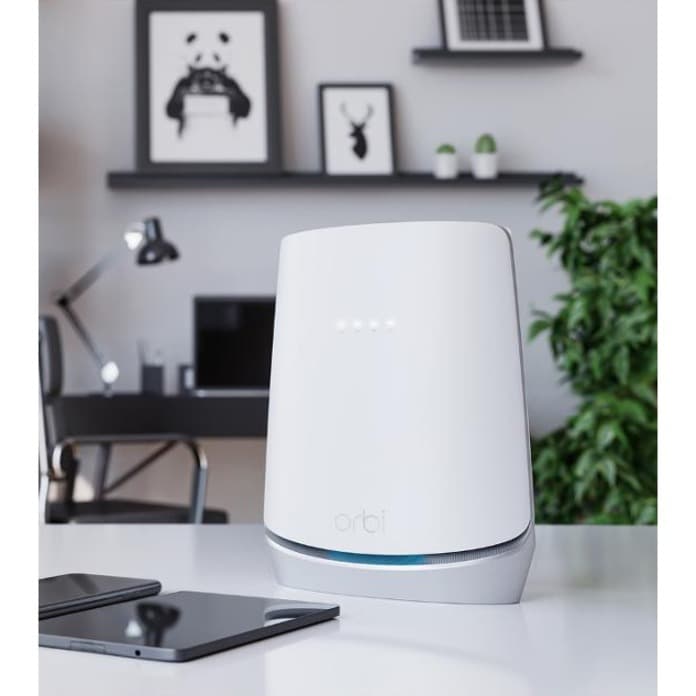 Netgear Orbi WiFi 6 DOCSIS 3.1 cable modem bundle for whole-home mesh coverage