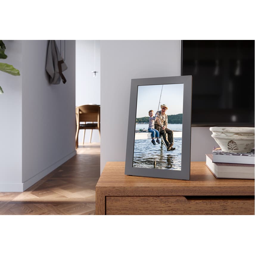 Netgear Meural WiFi digital photo frame displaying art on a 15.6-inch screen