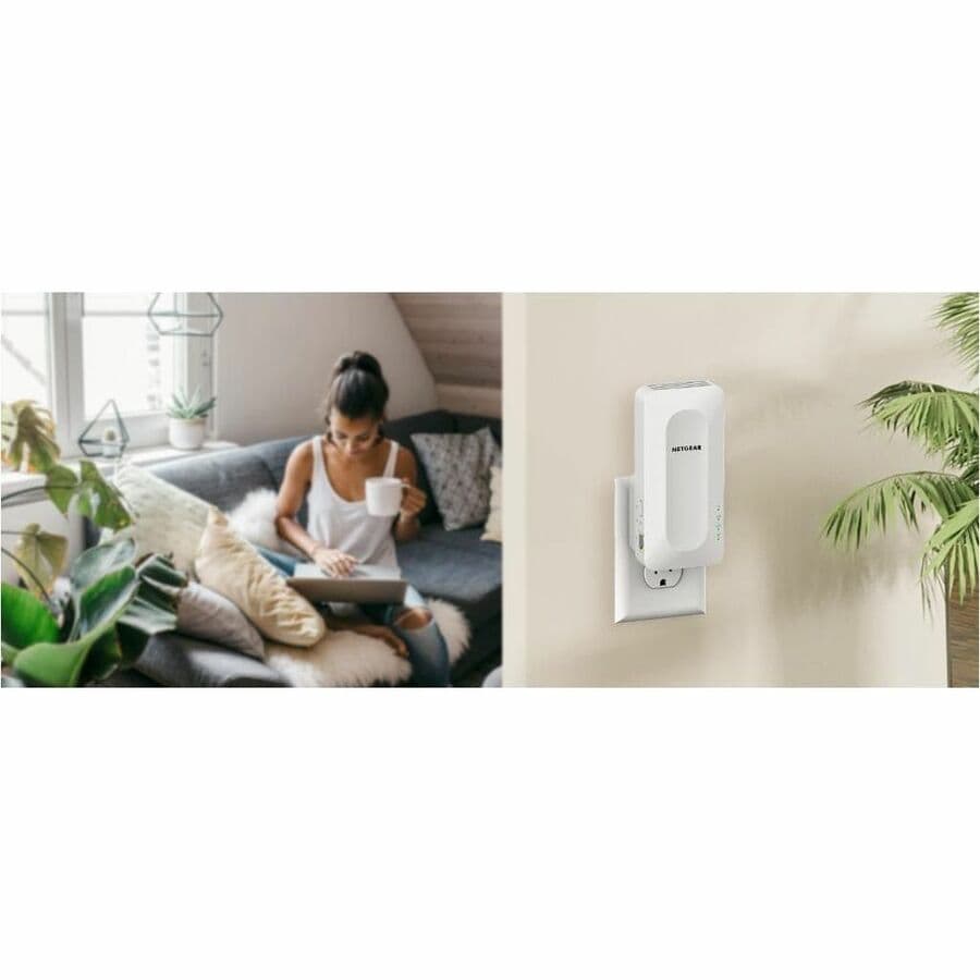 Netgear EAX14 AX1800 WiFi 6 wall-plug mesh extender for expanding wireless coverage