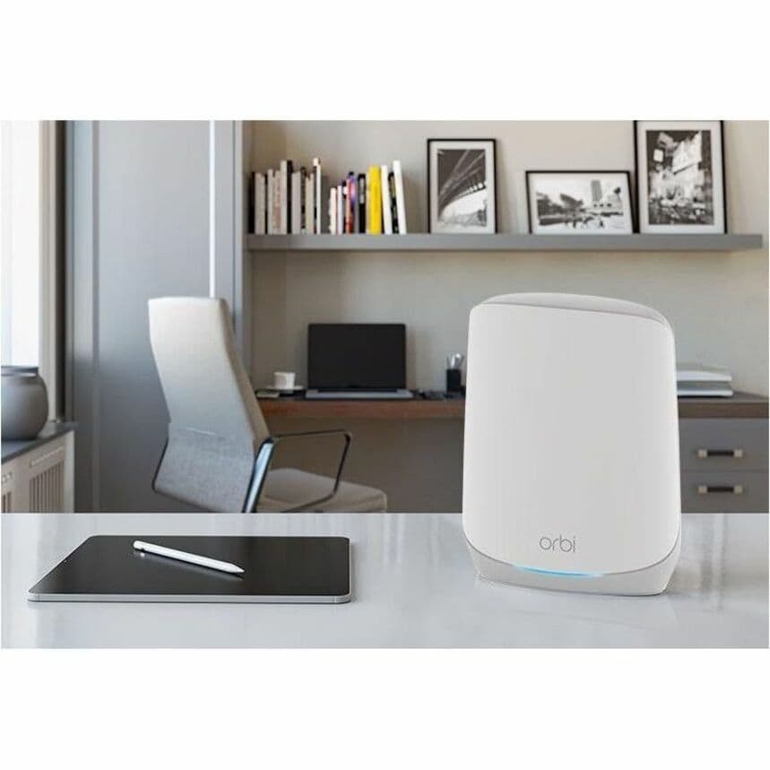 NETGEAR Orbi AX4200 mesh WiFi system with one router and two satellites for whole-home coverage