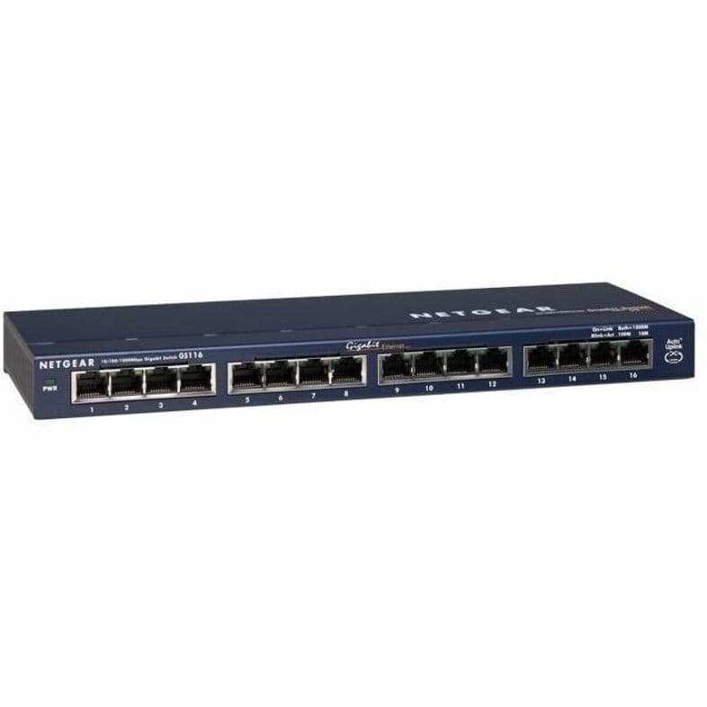 NETGEAR GS116NA 16-Port Gigabit Unmanaged Switch | ProAV Rack Mount