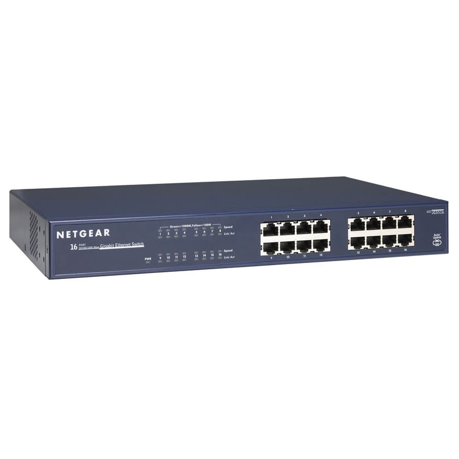 NETGEAR PROAV JGS516NA 16-Port Gigabit Unmanaged Switch | ProAV Rack Mount