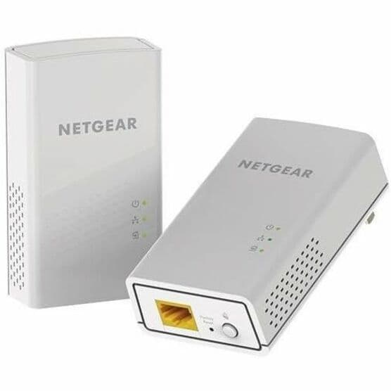 Netgear POWERLINE 1200 single-port Gigabit Ethernet powerline adapter in compact design