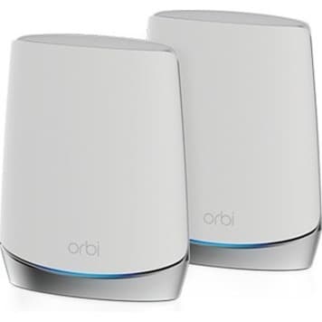 Netgear Orbi RBK752 Wi-Fi 6 tri-band mesh router system with desktop design