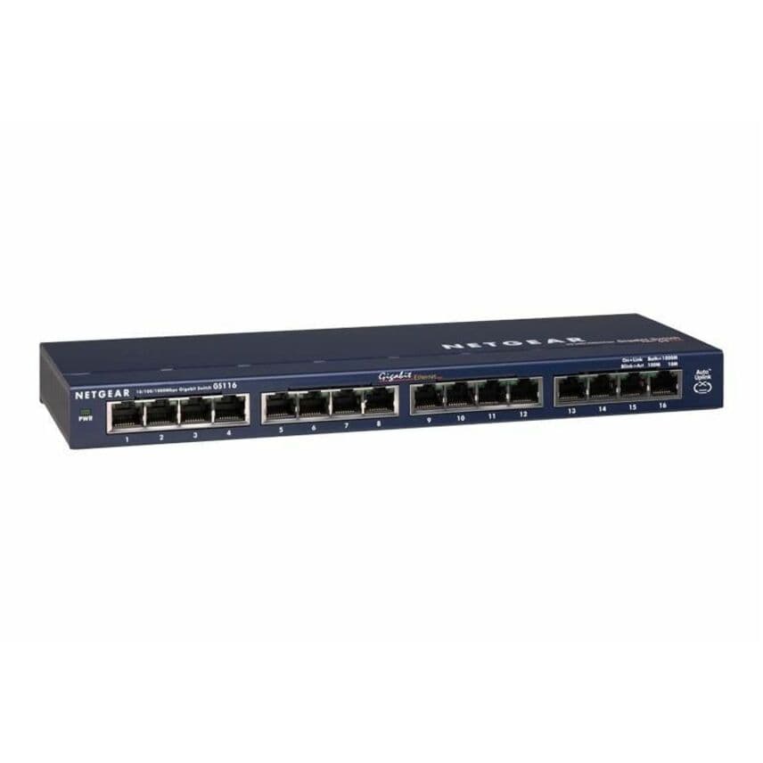 NETGEAR GS116NA 16-port Gigabit unmanaged switch for ProAV and office network expansion