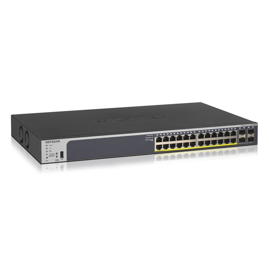 NETGEAR GS728TP-200NAS 24-port Gigabit PoE+ smart managed switch with 4 SFP uplinks
