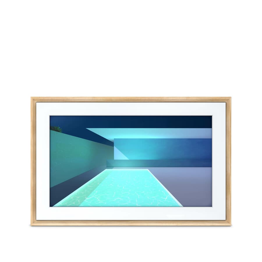Meural Canvas II smart art frame with 27 inch display and 19 x 29 birch frame
