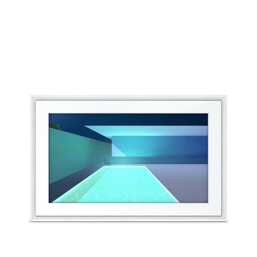 Netgear Meural Canvas II 27 in. smart art frame with white 19x29 frame