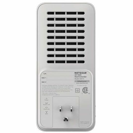 Netgear AX1600 Wi-Fi 6 wallplug mesh extender for home coverage