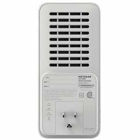 Netgear AX1600 Wi-Fi 6 wallplug mesh extender for home coverage