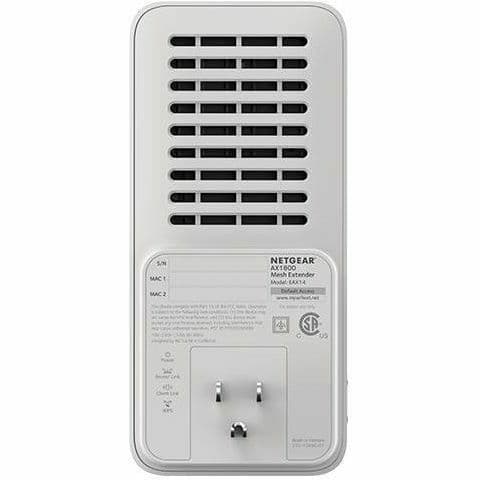 Netgear EAX14 AX1800 WiFi 6 wall-plug mesh extender for expanding wireless coverage