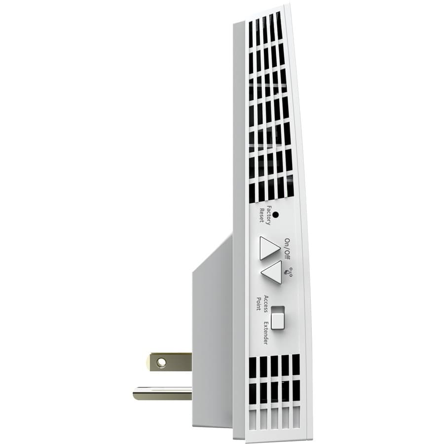 Netgear EX6400 AC1900 WiFi range extender with plug-in wall design and Gigabit Ethernet port