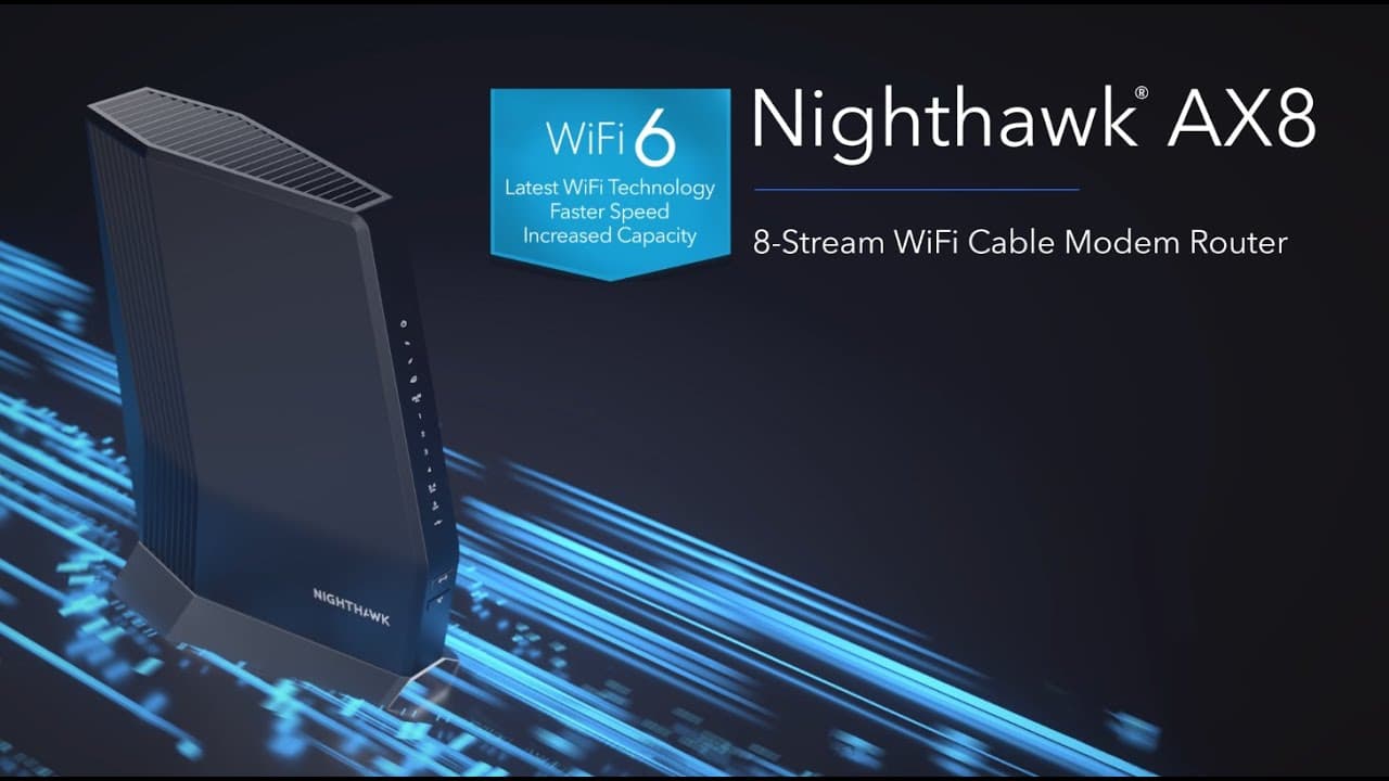 Introducing the Nighthawk AX8 8-Stream WiFi 6 Cable Modem Router (CAX80) | NETGEAR
