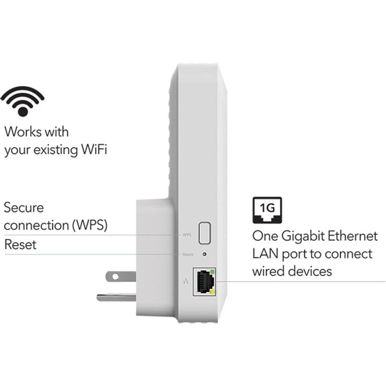 Netgear EAX17 WiFi 6 AX3000 mesh extender in compact form factor