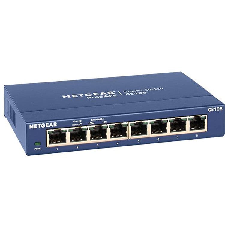 NETGEAR ProSAFE GS108-400NAS 8-port Gigabit unmanaged desktop switch