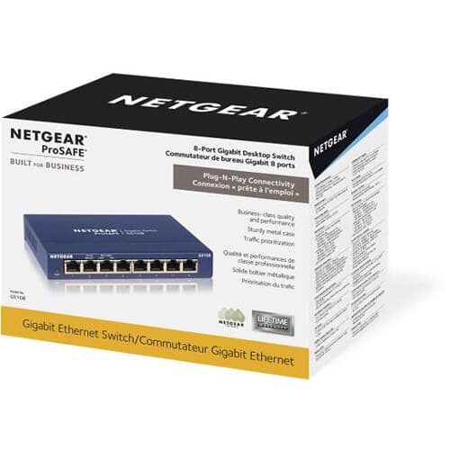 NETGEAR ProSAFE GS108-400NAS 8-port Gigabit unmanaged desktop switch