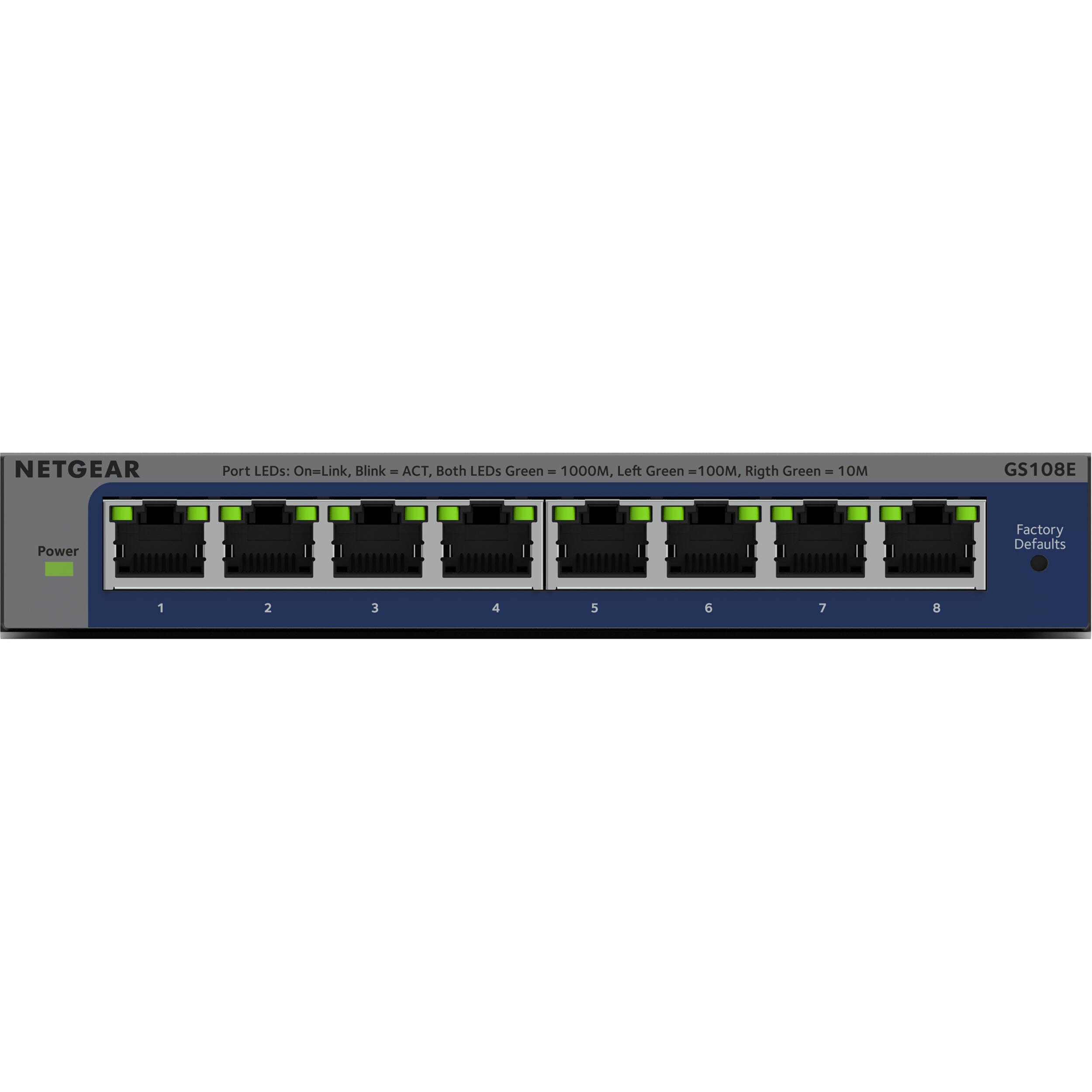 NETGEAR GS108E 8-port Gigabit Plus managed switch for small business networking