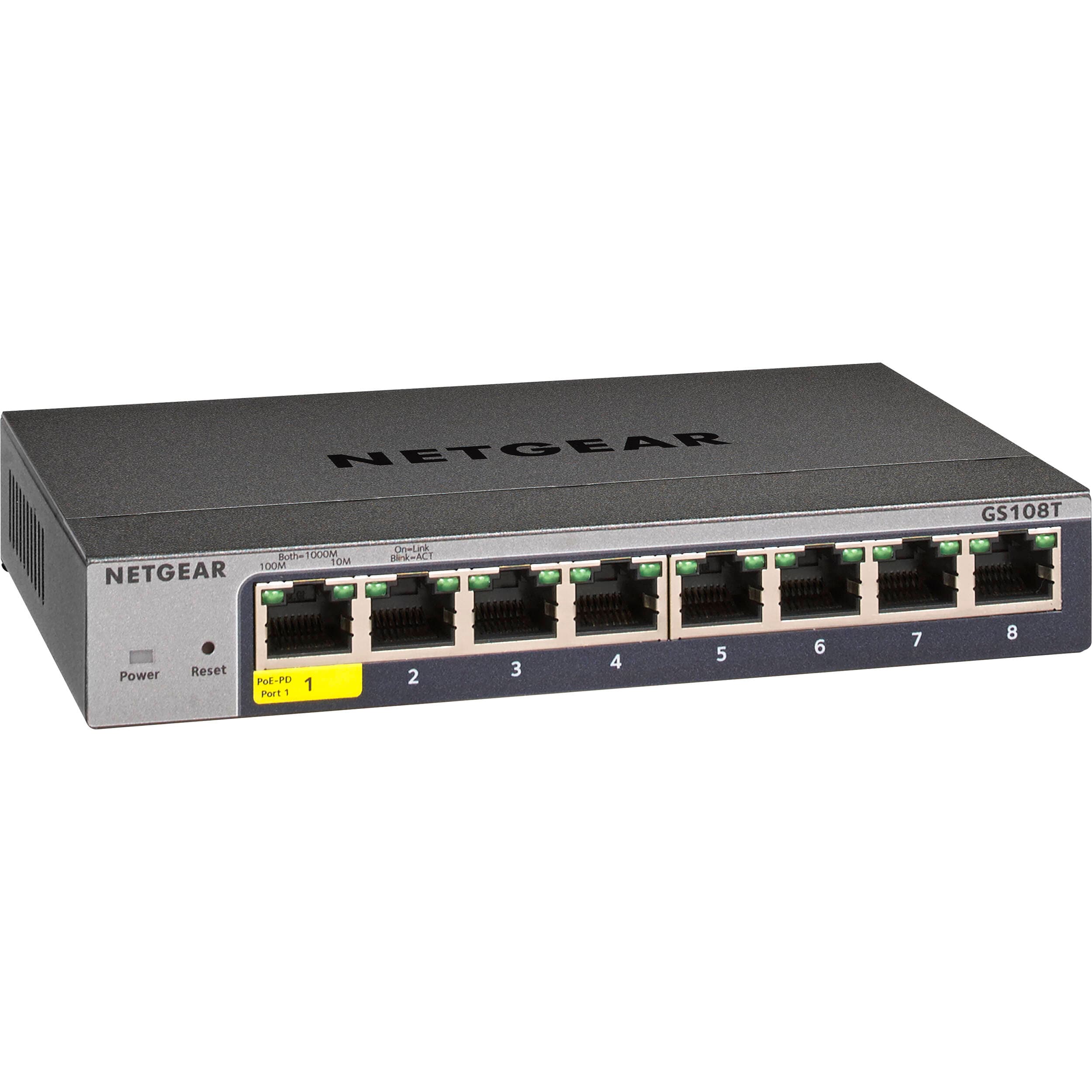 Netgear GS108T-300NAS 8-Port Gig Smart Managed Switch | Desktop