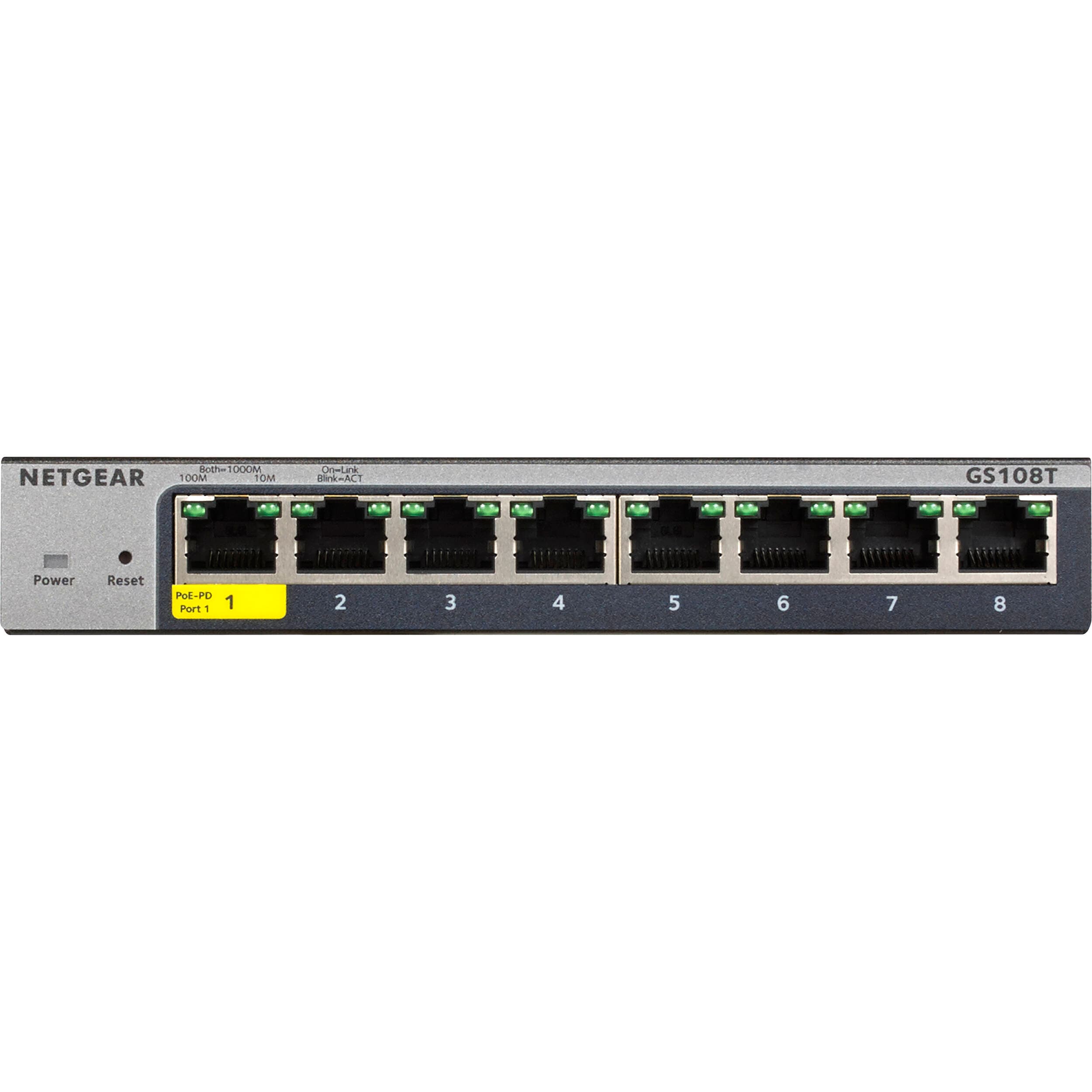 Netgear GS108T-300NAS 8-port Gigabit smart managed desktop switch