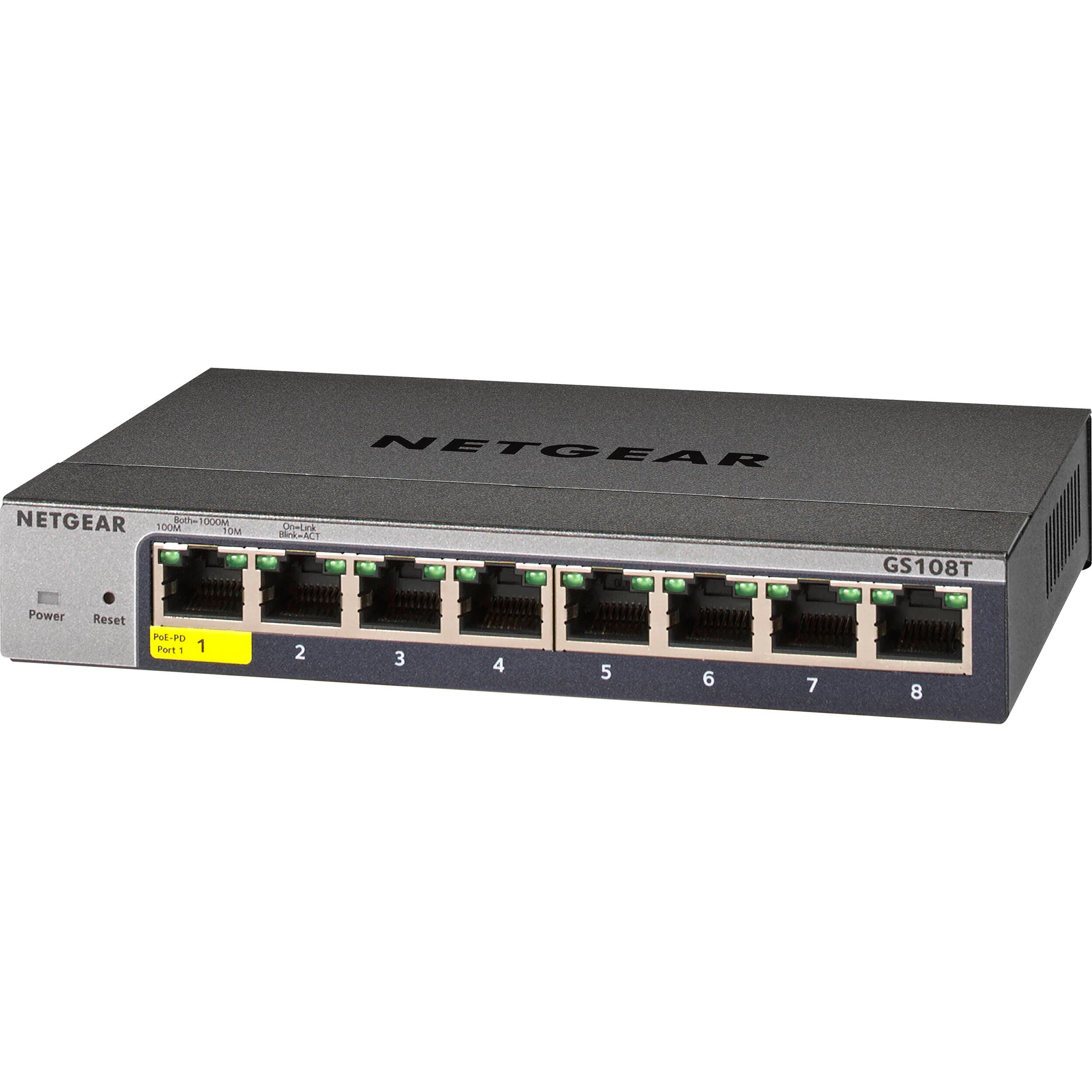 Netgear GS108T-300NAS 8-port Gigabit smart managed desktop switch