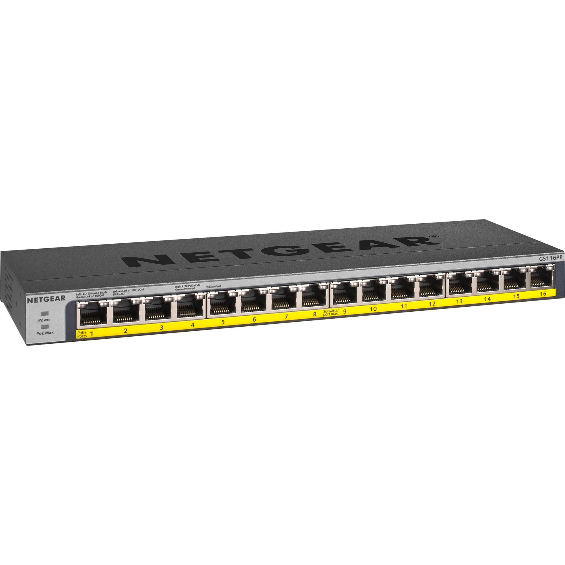 16port PoE Plus Gigabit Unmngd