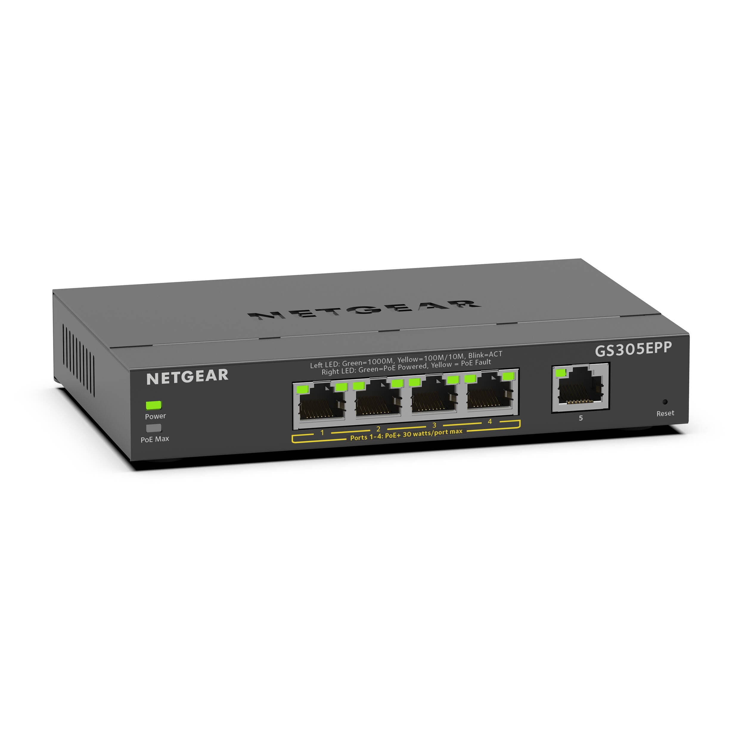 NETGEAR GS305EPP-100NAS 5-Port Gigabit PoE+ Smart Switch | Managed