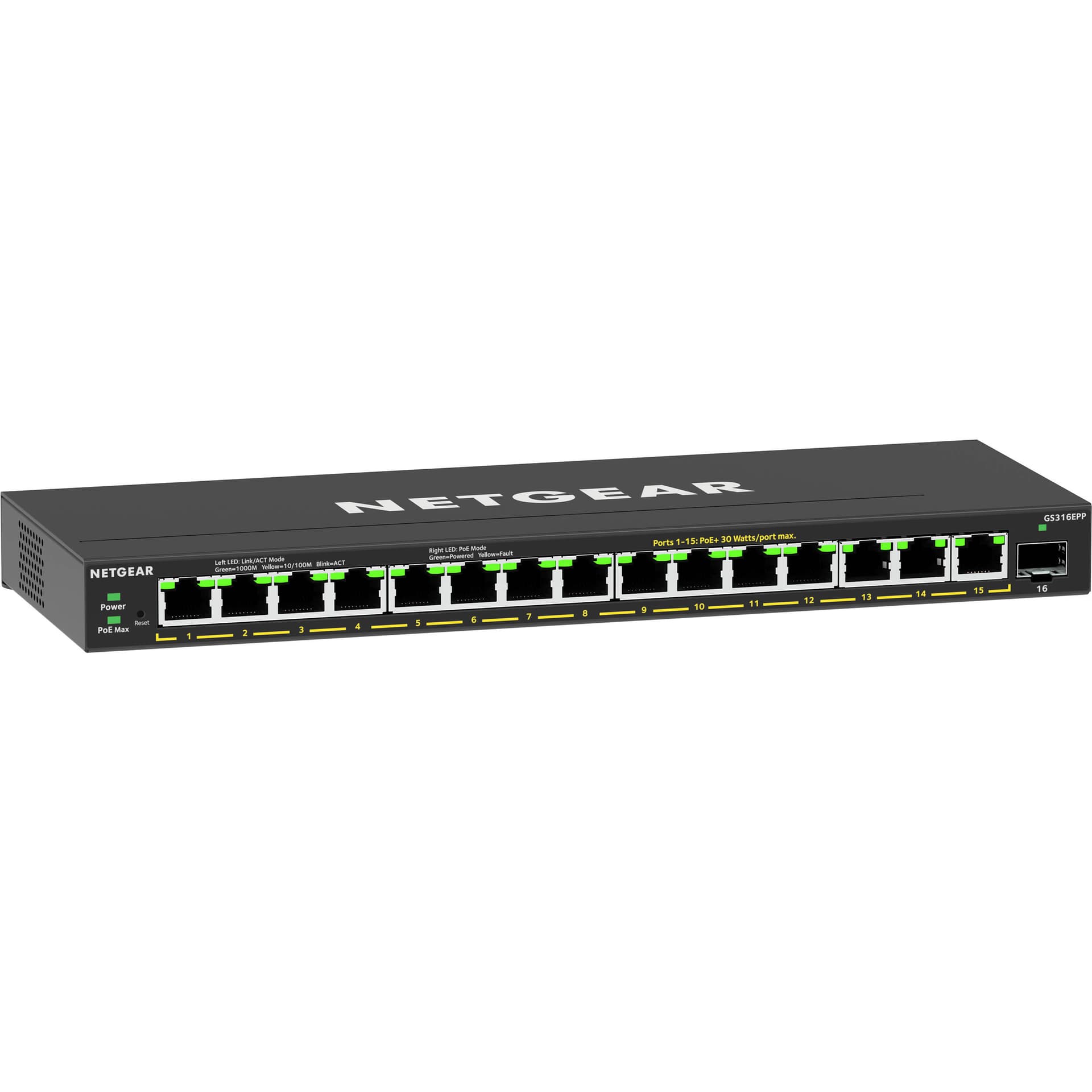 16-Port High Power PoE Plus