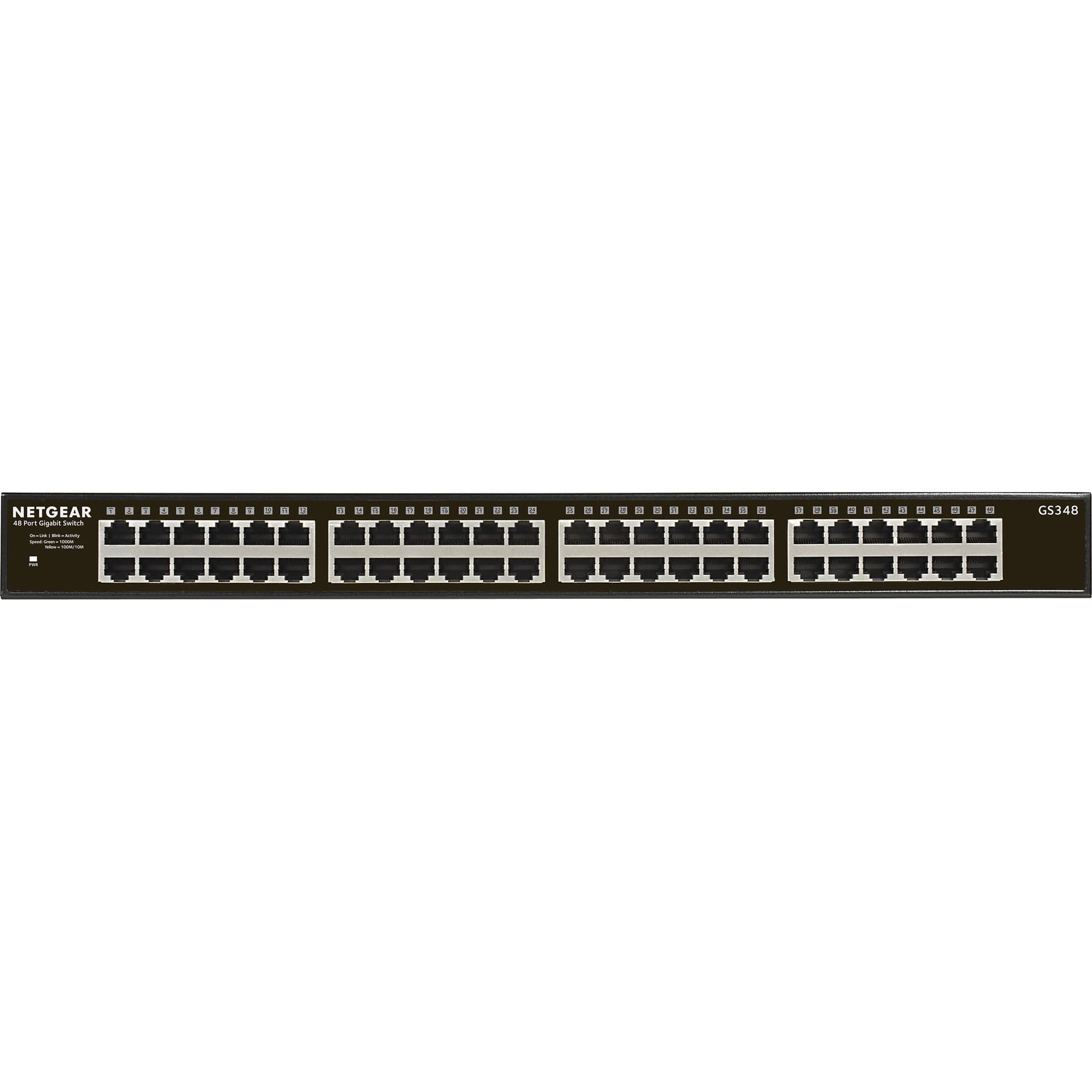NETGEAR GS348-100NAS 48-port Gigabit unmanaged rackmount Ethernet switch