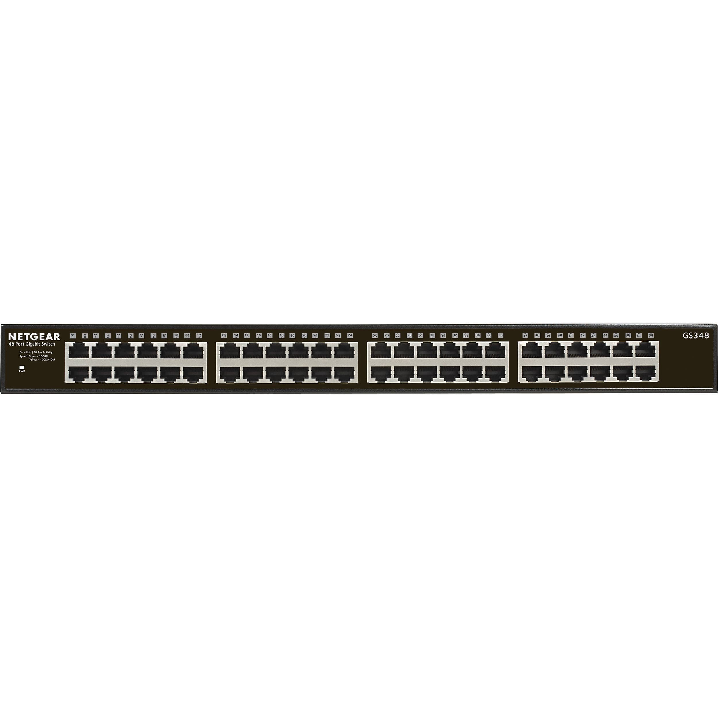 NETGEAR GS348-100NAS 48-port Gigabit unmanaged rackmount Ethernet switch
