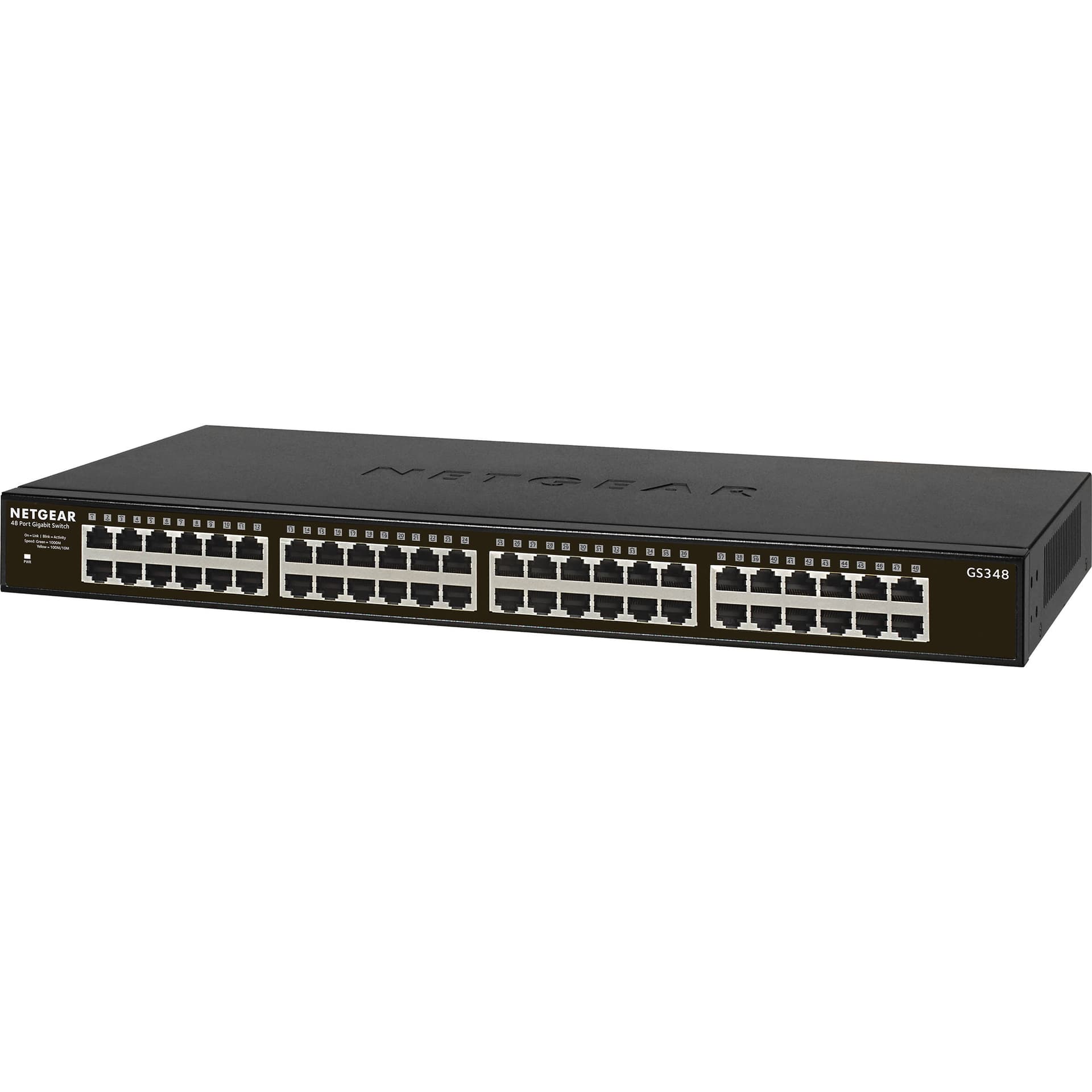 NETGEAR GS348-100NAS 48-port Gigabit unmanaged rackmount Ethernet switch