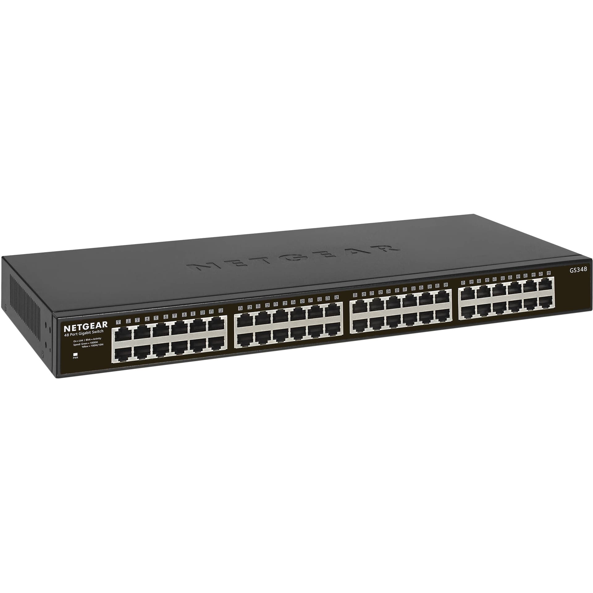 NETGEAR GS348-100NAS 48-port Gigabit unmanaged rackmount Ethernet switch