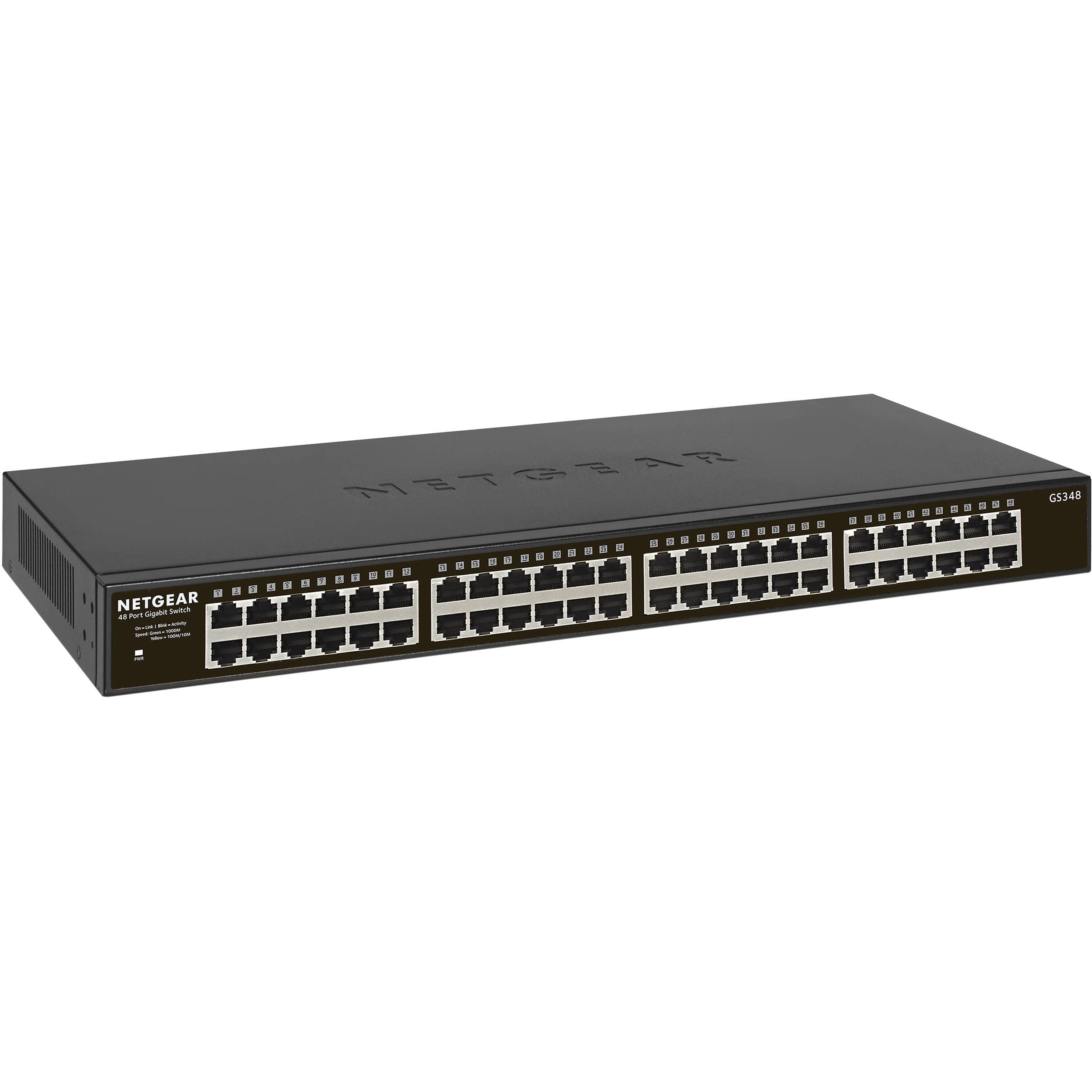 NETGEAR GS348-100NAS 48-port Gigabit unmanaged rackmount Ethernet switch