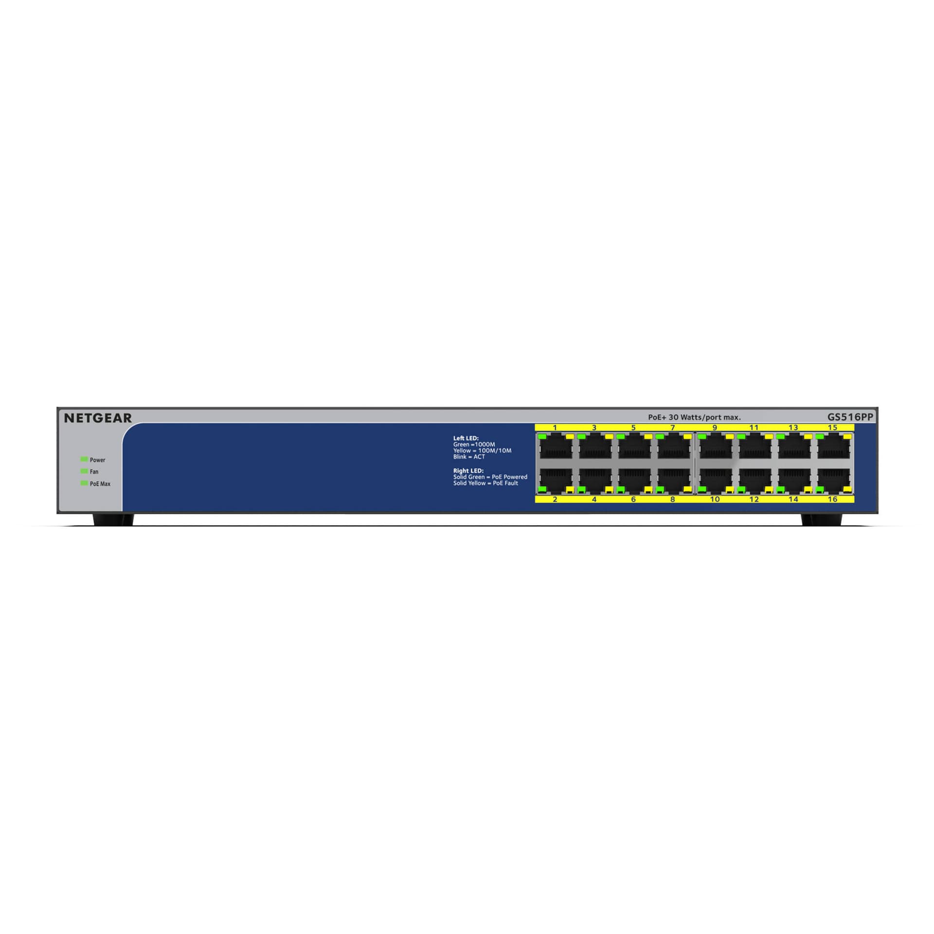 Netgear 16-port Gigabit PoE+ unmanaged switch with 260 W PoE budget